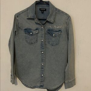 True Religion Light Blue Denim Shirt